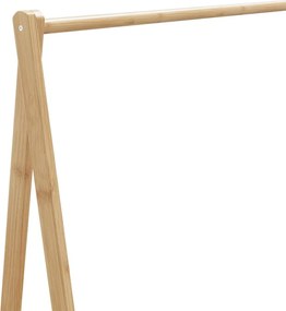 vidaXL Ράφι ρούχων με ράφια και ρόδες 106x34x106,5 cm Μπαμπού