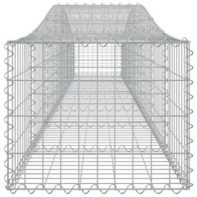 vidaXL Συρματοκιβώτια Τοξωτά 2 τεμ. 400x50x40/60 εκ. Γαλβαν. Ατσάλι