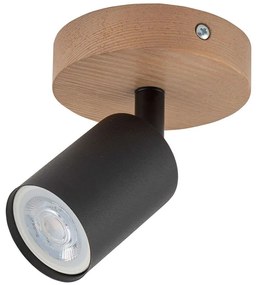 Φωτιστικό Οροφής - Σποτ Top Wood 3290 1xGU10 10W 10x14cm Black TK Lighting