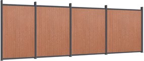 vidaXL Πάνελ Περίφραξης Καφέ 699 x 186 εκ. από WPC