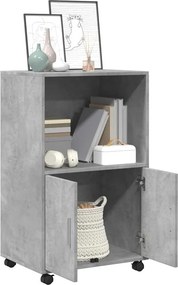 vidaXL Ντουλάπι Τροχήλατο Γκρι Σκυρ. 55x40x91 εκ. από Επεξ. Ξύλο