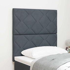 vidaXL Κεφαλάρι Σκούρο Γκρι 80 cm Βελούδο
