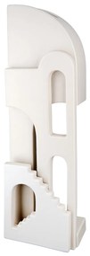 Βάζο "Faccia" Σπίτι Motif Staircase Κεραμικό Beige PU 13x8.5x46cm