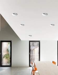 Γύψινο Σποτ Χωνευτό Tobia Trimless GU10 Κοπή ⌀10,8cm Λευκό