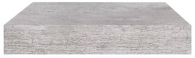 Ράφι Τοίχου Γκρι Σκυροδέματος 23 x 23,5 x 3,8 εκ. από MDF - Γκρι