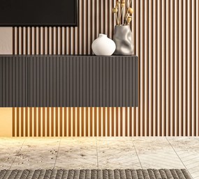 Έπιπλο Τηλεόρασης Ανθρακί AECRO 180x31.4x28.6