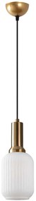 Φωτιστικό Οροφής Asker 521SHN3586 Φ13x118cm 1xE27 40W White-Gold Opviq