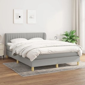 ΚΡΕΒΑΤΙ BOXSPRING ΜΕ ΣΤΡΩΜΑ ΑΝΟΙΧΤΟ ΓΚΡΙ 140X200 ΕΚ. ΥΦΑΣΜΑΤΙΝΟ 3126965