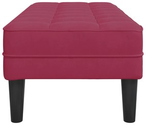 vidaXL Παγκάκι Βαθύ Κόκκινο 113x57x39 εκ. Βελούδο