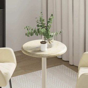 vidaXL Επιφάνεια Τραπεζιού Κρεμ Ø40 x 2,5 εκ. Μαρμάρινη