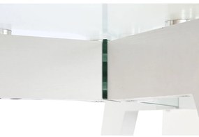 Τραπεζαρία DKD Home Decor Λευκό Διαφανές Κρυστάλλινο Ξύλο MDF 160 x 90 x 75 cm