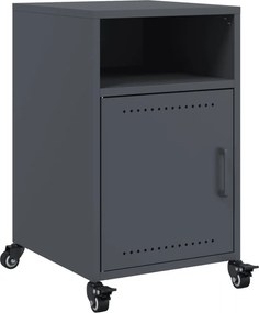 vidaXL Κομοδίνα 2 τεμ. Ανθρακί 36x39x59 εκ. από Χάλυβα