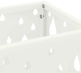 vidaXL Σχέδιο & βάση αποθήκευσης Λευκό 15.5 x 15.5 x 49 εκ Ατσάλι