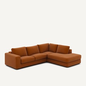 Γωνιακός καναπές από λινό βελούδο, SKANDER