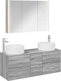 vidaXL Σετ Επίπλων Μπάνιου 4 pcs Γκρι Sonoma