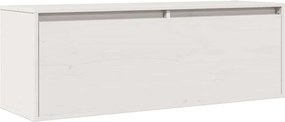 vidaXL Ντουλάπι Τοίχου Λευκό 100 x 30 x 35 εκ. από Μασίφ Ξύλο Πεύκου