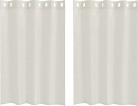 vidaXL Κουρτίνα βυσσινί 2 pcs Κρεμ 140 x 140 cm Πολυεστέρας