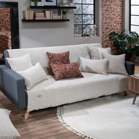 Ριχτάρι Melrose 01 Ecru Teoran Three-Seater Acrylic,Cotton,Polyester