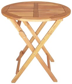 Τραπέζι Capruva pakoworld πτυσσόμενο φυσικό ξύλο ακακίας Φ70x74εκ