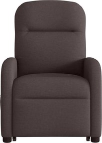 vidaXL Πολυθρόνα Ανακλινόμενη με Ανύψωση Σκούρο Καφέ Υφασμάτινη