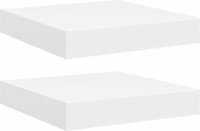 vidaXL Ράφια Τοίχου 2 τεμ. Άσπρα 23x23,5x3,8 εκ. MDF