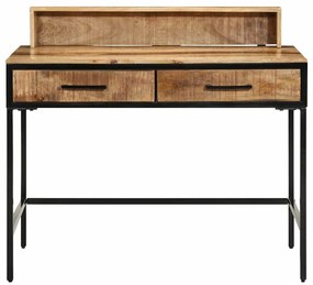 vidaXL Τραπέζι κονσόλας Καφέ 100 x 55 x 75 εκ Μασίφ ξύλο μάνγκο
