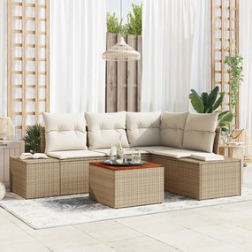 vidaXL Σετ Σαλονιού Κήπου 5 pcs Beige, λευκό 55 x 55 x 37 εκ