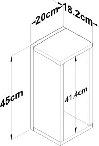 Βοηθητικό Τραπεζάκι Τραβερτίνη ACLON 20x18.2x45