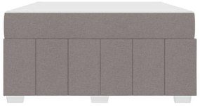 vidaXL Σκελετός Κρεβατιού με στρώμα Taupe 140 x 200 cm ύφασμα