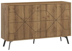 Μπουφές Dune pakoworld σε καρυδί απόχρωση 123x35x77.4εκ (1 τεμάχια)