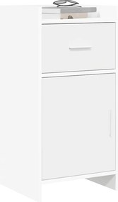 vidaXL Πλαϊνό γραφείο Λευκό 40 x 36 x 80 εκ Επεξεργασμένο Ξύλο