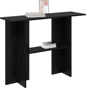 vidaXL Τραπέζι κονσόλας Μαύρη Δρυς 100 x 30 x 75 εκ Επεξεργασμένο Ξύλο