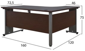 Σύνθεση Γραφείου C10203.02L Σετ 3 τμχ. σε Wenge χρώμα