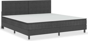 vidaXL Κρεβάτι Boxspring Σκούρο Γκρι 200 x 200 εκ. Υφασμάτινο