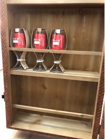 EXTREME INTERIOR DESIGN WOOD WINE RACK SUITCASE LEATHER 99334