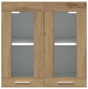 Ντουλάπι τοίχου κουζίνας με γυάλινη πόρτα Artisan Oak - Καφέ