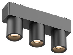 Φωτιστικό LED 6W 3000K για Ultra-Thin μαγνητική ράγα σε μαύρη απόχρωση D:12,5cmX5,5cm (T03601-BL) - Αλουμίνιο - T03601-BL