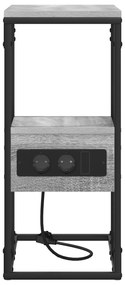 vidaXL Κομοδίνο Γκρι sonoma 41.5 x 26 x 60.5 εκ Επεξεργασμένο ξύλο