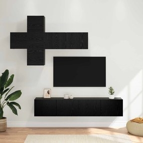 vidaXL Σετ επίπλου τηλεόρασης Επιτοίχιο 3 pcs Επεξεργασμένο Ξύλο