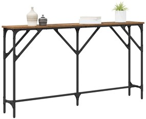 vidaXL Τραπέζι κονσόλας Παλιό Ξύλο 140 x 23 x 75 cm