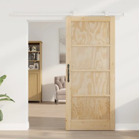 vidaXL Συρόμενη Πόρτα με Σετ Εξαρτημάτων "ORKDAL" Μασίφ Ξύλο Πεύκου