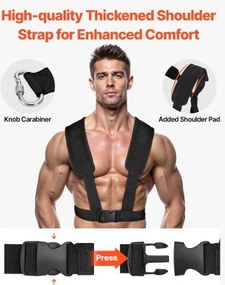 VEVOR Weight Power Pull Push Sled Workout Fitness Training Sled Orange Black