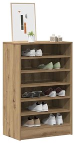 vidaXL Παπουτσοθήκη Αρτισιανή Δρυς 60x35x92 εκ. Επεξεργασμένο Ξύλο