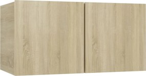 vidaXL Έπιπλα Τηλεόρασης Σετ 4 Τεμαχίων Sonoma Δρυς από Επεξ. Ξύλο