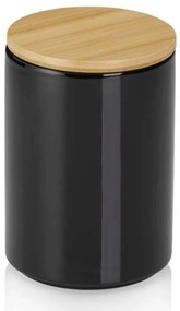 Δοχείο Αποθήκευσης Cady 15273 Φ10x15cm/700ml Black-Brown Kela Bamboo,Ceramic