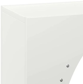 vidaXL Ράφι Καυσόξυλων Λευκό 50x23x100 εκ. Χάλυβας ψυχρής έλασης