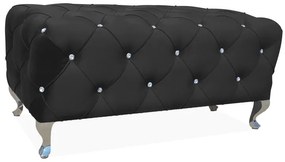 PUF / ΠΑΓΚΟΣ HESTIA VELVET BLACK BLUVEL 19 / SILVER DIOMMI HESTIAV19S DIOMMI-80-1825
