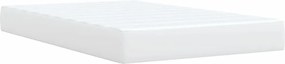 vidaXL Κρεβάτι Boxspring με Στρώμα Λευκό 120x200εκ.από Συνθετικό Δέρμα