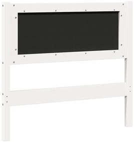 vidaXL Κεφαλάρι Άλλο Λευκό 90 cm Μασίφ ξύλο πεύκου