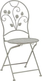 Τραπεζαρία Abriel pakoworld σετ 3τεμ μέταλλο σε αντικέ γκρι απόχρωση